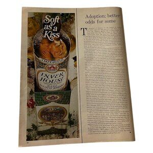 1971 Inver House Scotch Whisky Ad Partial Page Print Vintage u Original Christma